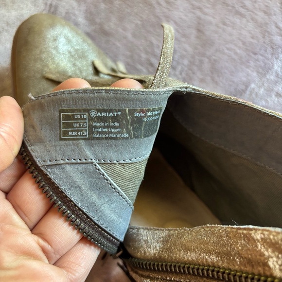 Ariat Unbrindled Layla metallic fringe western boots size 10 - Picture 8 of 15